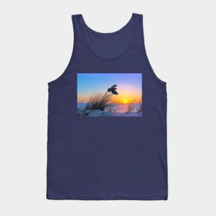 Red Winged Blackbird at Sunset Tank Top